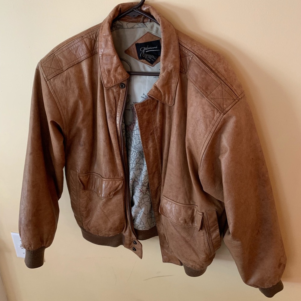 Vintage genuine leather motor jacket